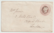 1857 KENT =31= ASHFORD NUMERAL & SMALL S/ARC UDC MERSHAM 1d PINK COVER   LONDON