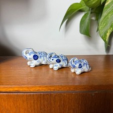 Ceramic Elephant Ornament X3
