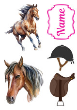 a4 Edible personalised Horse