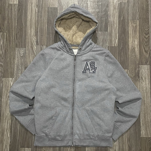 Y2k aeropostale gray - gray, sherpa