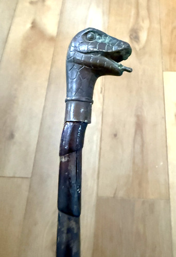 Vintage bronze chinese snake - chinese,