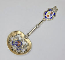 Sterling Silver & Enamel Bon Bon Spoon Concordia Salus Montreal