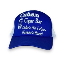 Vintage CUBAN CIGAR BAR Souvenir Graphic Mesh Trucker Baseball Cap new