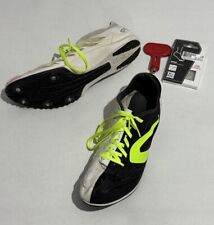 Men’s DECATHLON KALENJI AT Mid Sprint Running Spike Shoes UK9.5 Black & White