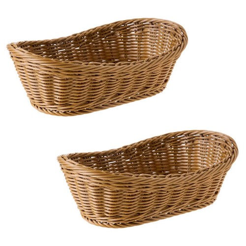 Oval wicker woven bread - oval,
