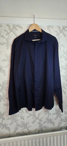 Jeff banks shirt navy polka - jeff,