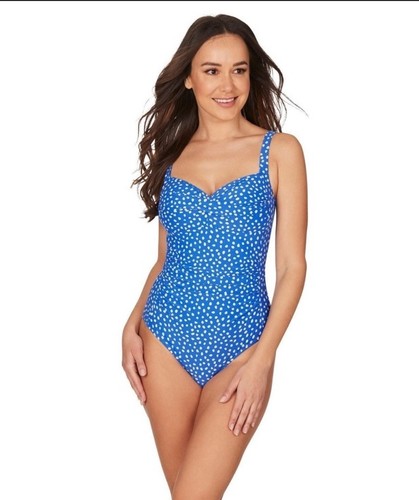 Nip tuck swim blue - tuck, polka