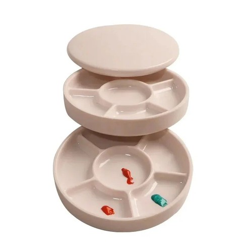 Porcelain round palette with - porcelain,