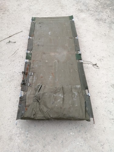 British army canvas camp bed - british,