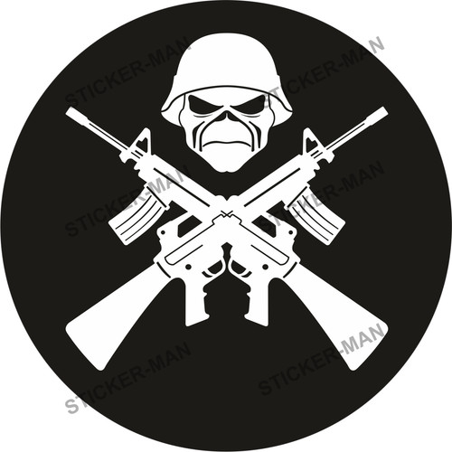 Iron maiden logo sticker - d,