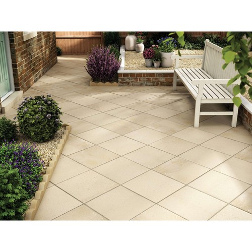450x450mm buff concrete paving - 450x450mm,