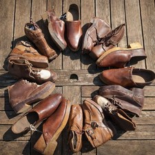 Antique Leather Shoes Lot