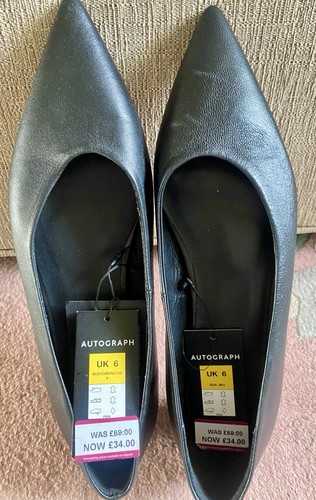 Ladies black leather shoes - black,