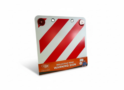 Rear warning sign - sign, reflector