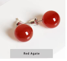 Natural Stone Stud Earrings
