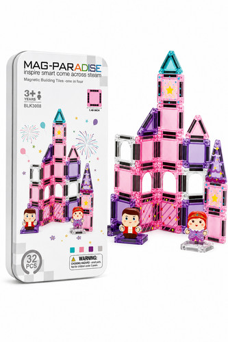 Piece mini magnetic tiles - 32-piece,