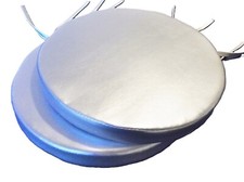 2 Silver Faux Leather Round