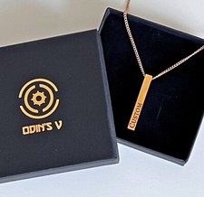Personalised Name Bar Necklace Custom Engraved Jewellery Gift Stainless Steel UK