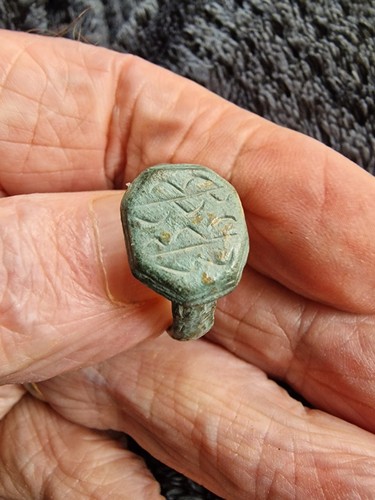 Ancient roman bronze signet - roman,