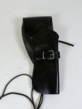 Western Cowboy Gun Holster In Leather With Tie Down Adult Accessory reenactment 