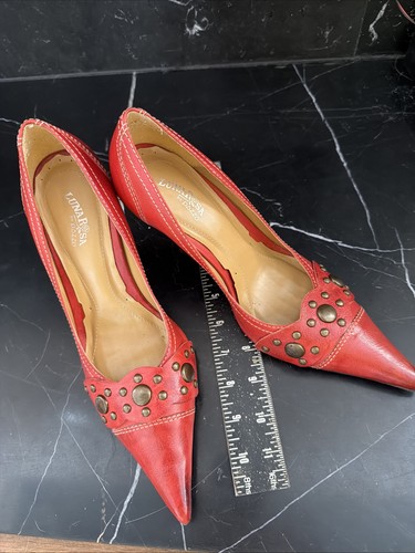Luna rosa red - leather, heel