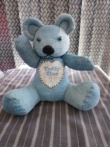 Handmade sitting teddy bear - handmade,