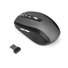 BLACK WIRELESS CORDLESS 2.4ghZ MOUSE USB DONGLE OPTICAL SCROLL FOR PC LAPTOP MAC
