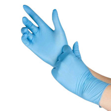 Blue nitrile disposable gloves - blue,