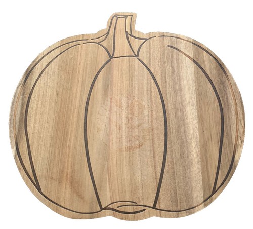 Wooden pumpkin serving - wooden, board
