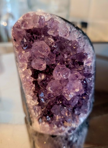 Natural amethyst druze geode - natural,