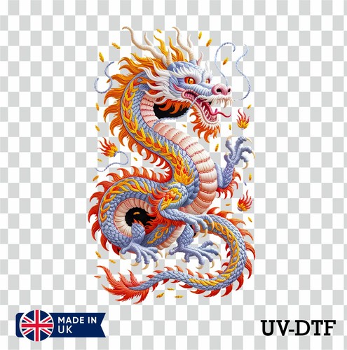Chinese dragon dtf sticker - chinese, uv