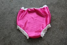 adult baby sissy cross dresser cosplay adult cerise pink pants/nappy cover