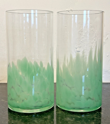 Polish glass hurricane candle - polish,