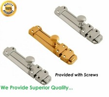 Surface Slide Tower Door Flat Bolt Lock - 4" to 10" Brass/Chrome/Satin !!!
