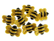 Bumble Bee Buttons Yellow Wing