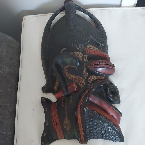 African tribal wooden mask - african,