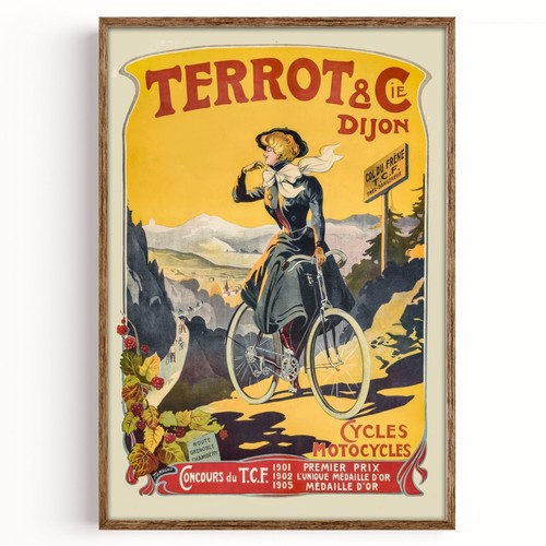 Vintage terrot cycles poster - terrot,