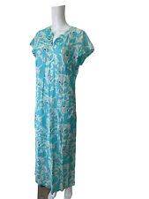 PENNY PLAIN Maxi Dress Size Small Sky Blue Cotton Paisley Vintage Womens EU38