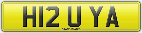 Number plate h12 uya - h12,