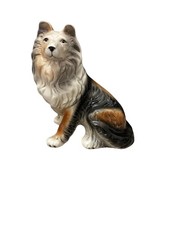 Vintage Large Collie Dog Figurine/ornament 15 Inch High Ceramic Great Condition.