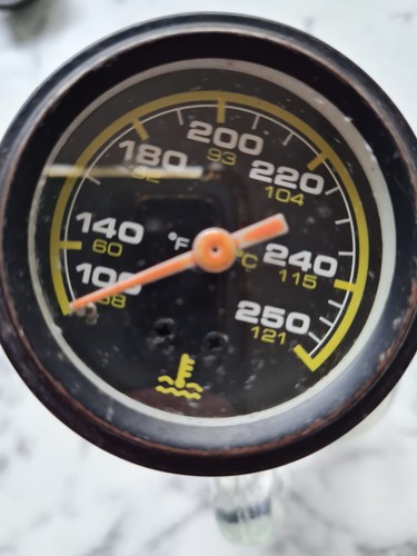 Water temperature gauge 52mm - water,