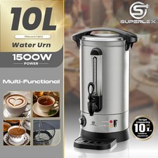 SUPERLEX 10L Electric Water Boiler Tea Urn Stainless Steel Catering Commercial