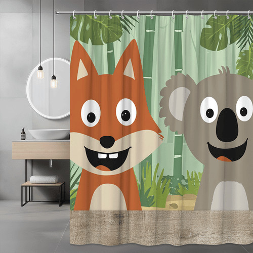 Fox and koala jungle shower - koala,