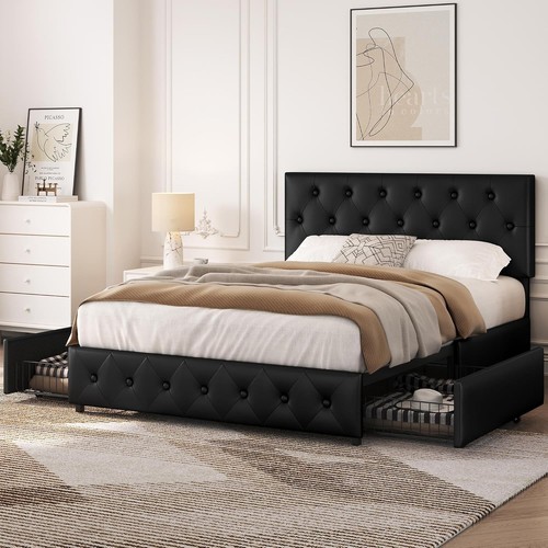 Upholstered 4ft6 double bed - upholstered,
