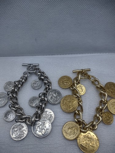 Charm bracelet faux gold - -,
