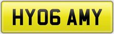 HY06 AMY PERSONALISED CAR REG NUMBER PLATE FEES PAID - HI AMIE LOU AMI AMZ AL