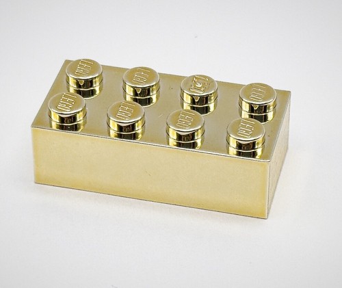 Lego chrome gold - plated, brick