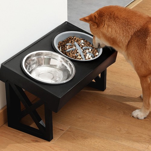 Raised slow feeder dog bowls - raised,