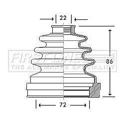 Genuine first line front inner - line,