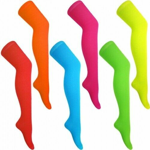 Womens girls neon blue yellow - blue,